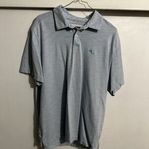 Tommy Bahama Men's Large Blue Short Sleeve Polo Shirt with Marlin Logo!